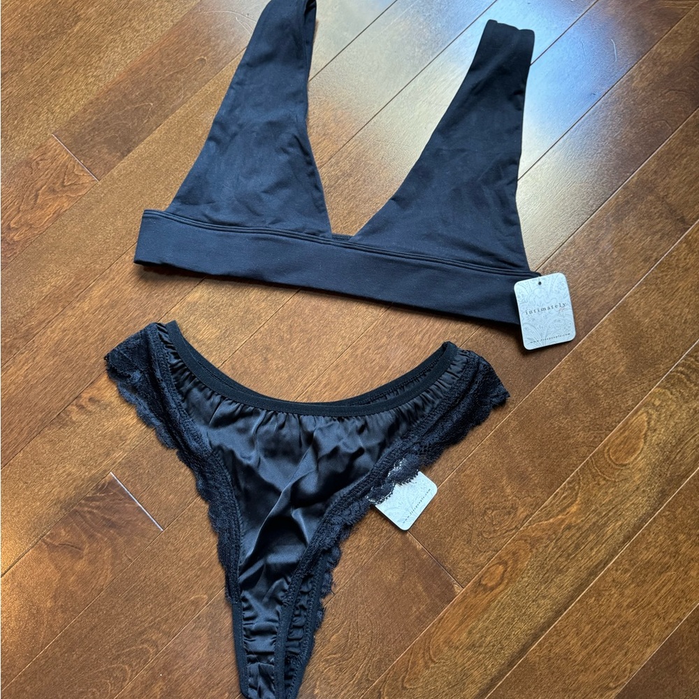 NWT free people bralette thong set